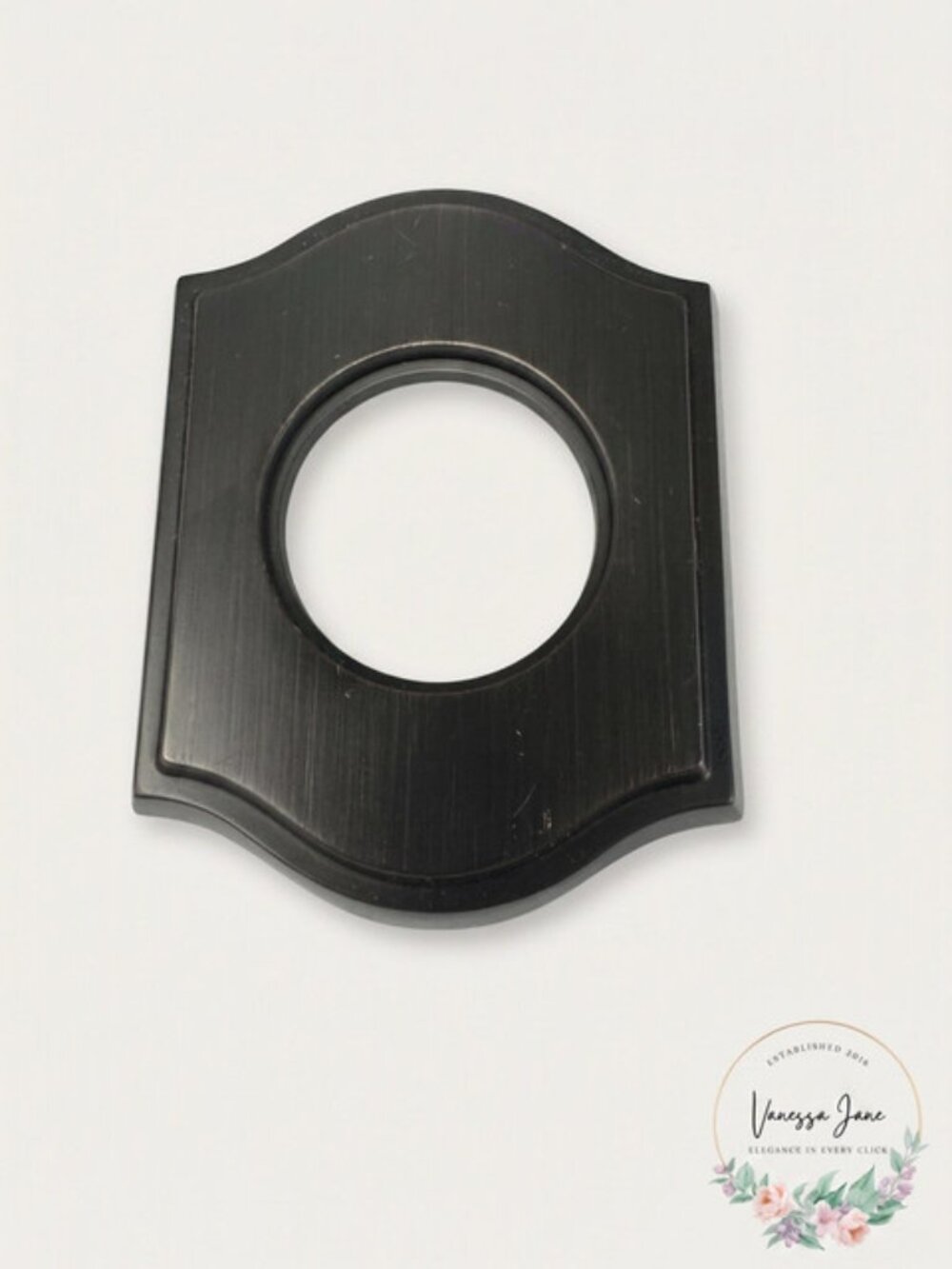 Schlage Replacement Camelot Single Cylinder Deadbolt Trim Plate, Aged Bronze